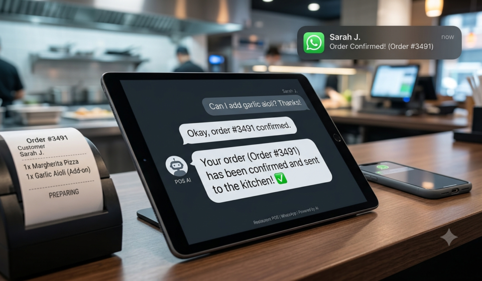 restaurant pos with whatsapp ordering