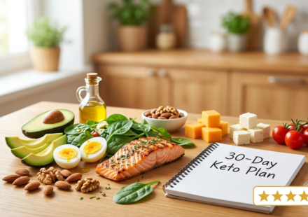 Keto meal plan review by Claudia Caldwell showing delicious keto food and results