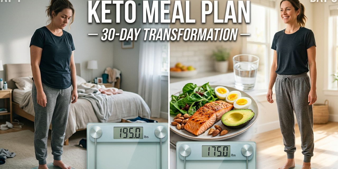 Keto meal plan before and after 30 day weight loss transformation