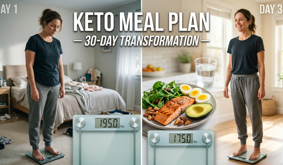 Keto meal plan before and after 30 day weight loss transformation